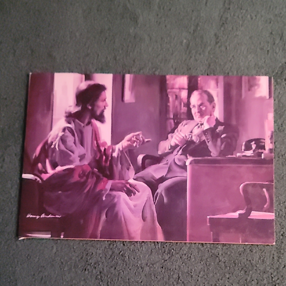 Vintage Art Print with Figures  (17.5 X 12)